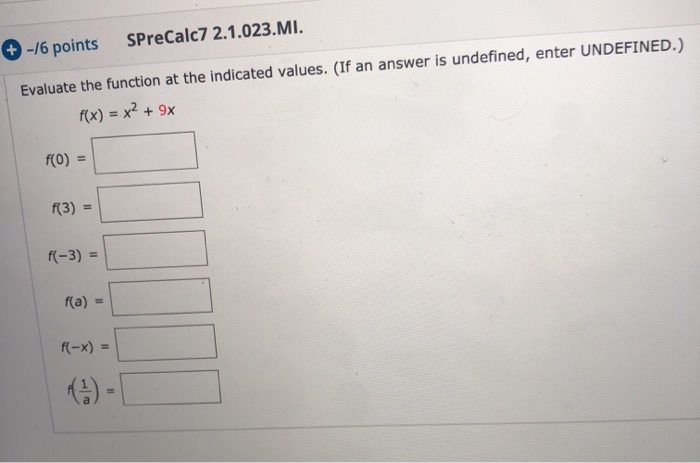 Solved Points Sprecalc Mi Evaluate The Chegg