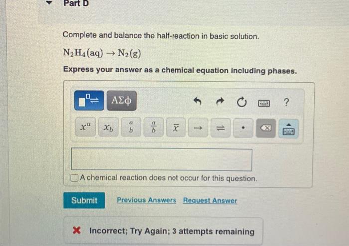 Complete And Balance The Half Reaction In Basic Chegg