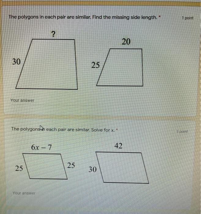 Solved The Polygons In Each Pair Are Similar Find The Chegg