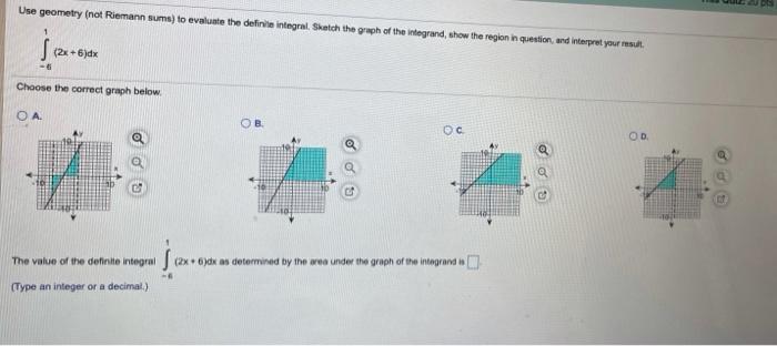 Solved Ds Use Geometry Not Riemann Suma To Evaluate The Chegg