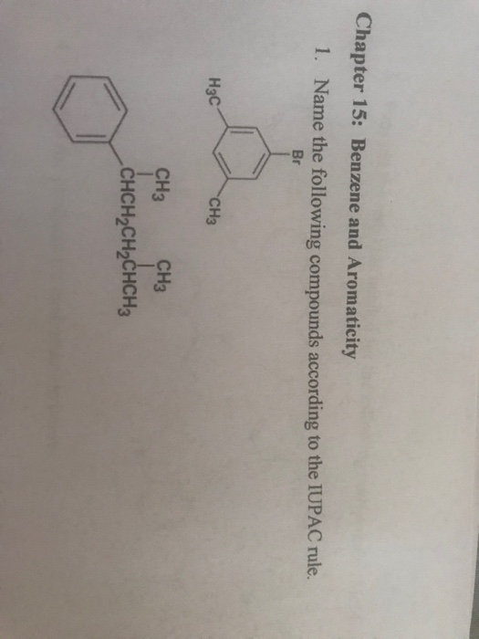 Solved Chapter Benzene And Aromaticity Name The Chegg