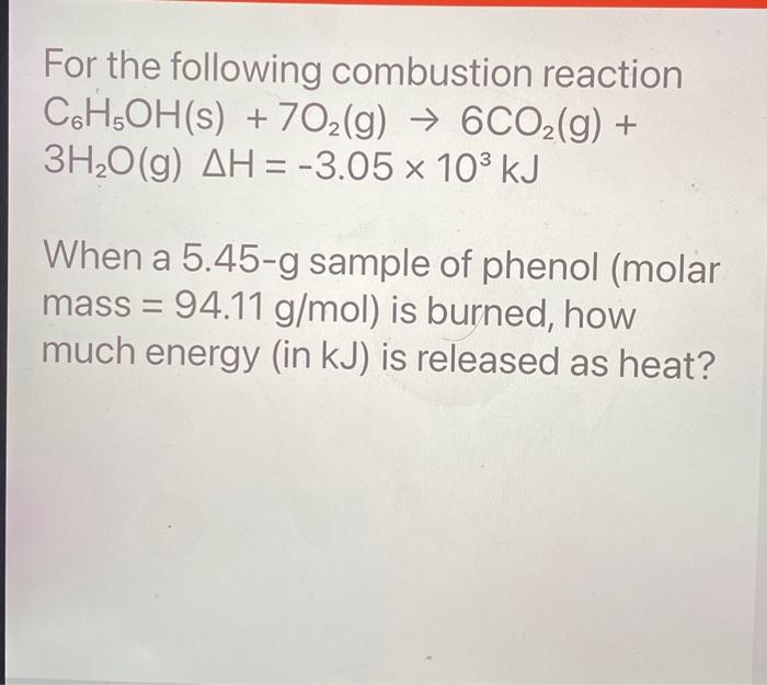 Solved For The Following Combustion Reaction C H Oh S O Chegg