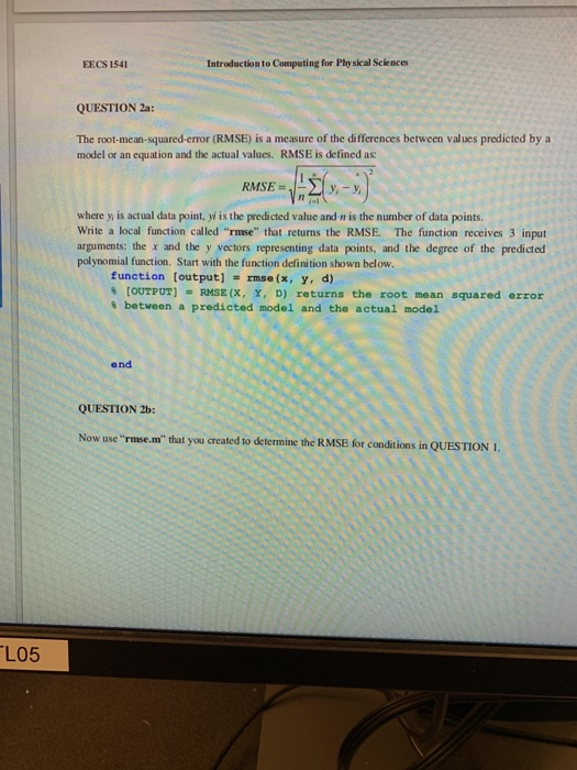 Solved Eecs Introduction To Computing For Physical Chegg