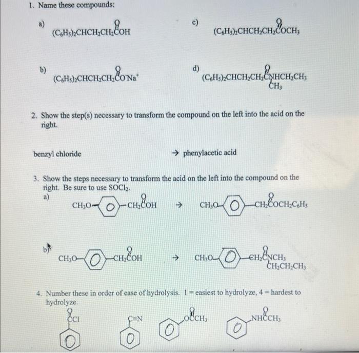 Solved Name These Compounds Ch Chch Ch Coh Chegg