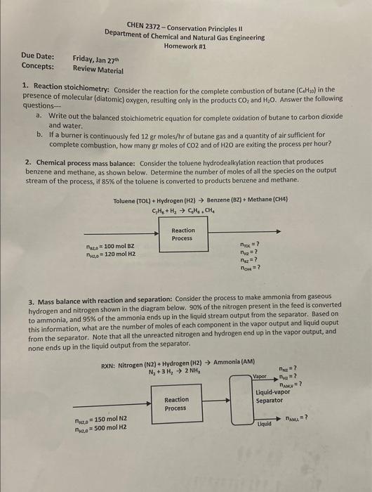 Solved Reaction Stoichiometry Consider The Reaction For Chegg