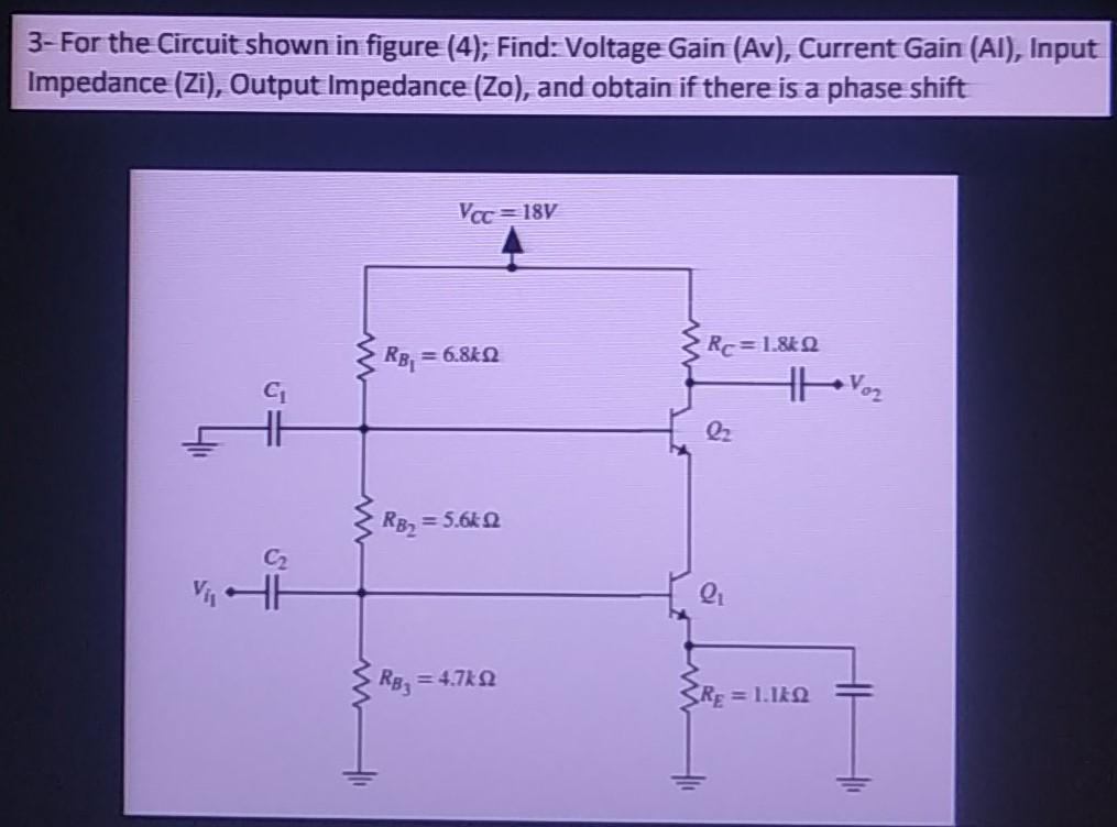 Solved 3 For The Circuit Shown In Figure 4 Find Voltage Chegg