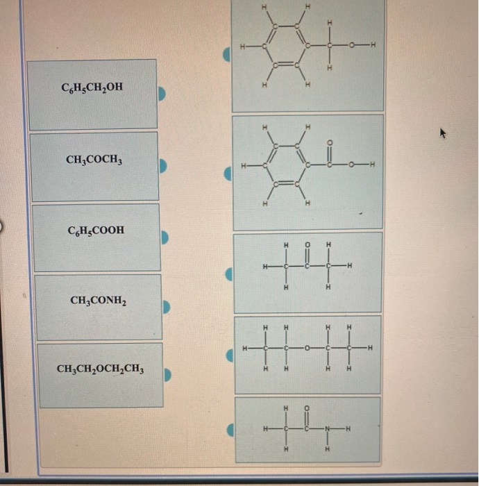 Solved Match The Condensed Structural Formula On The Left Chegg