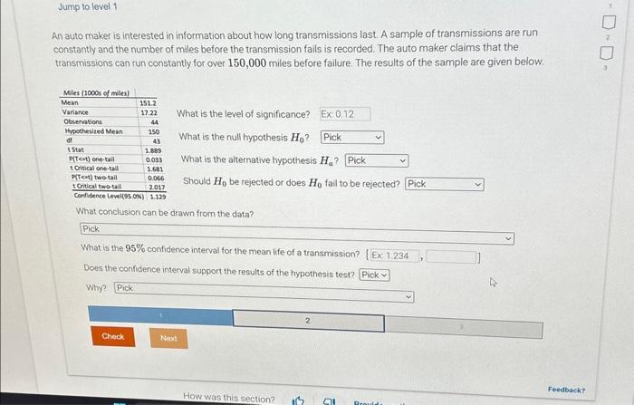 Solved An Auto Maker Is Interested In Information About How Chegg