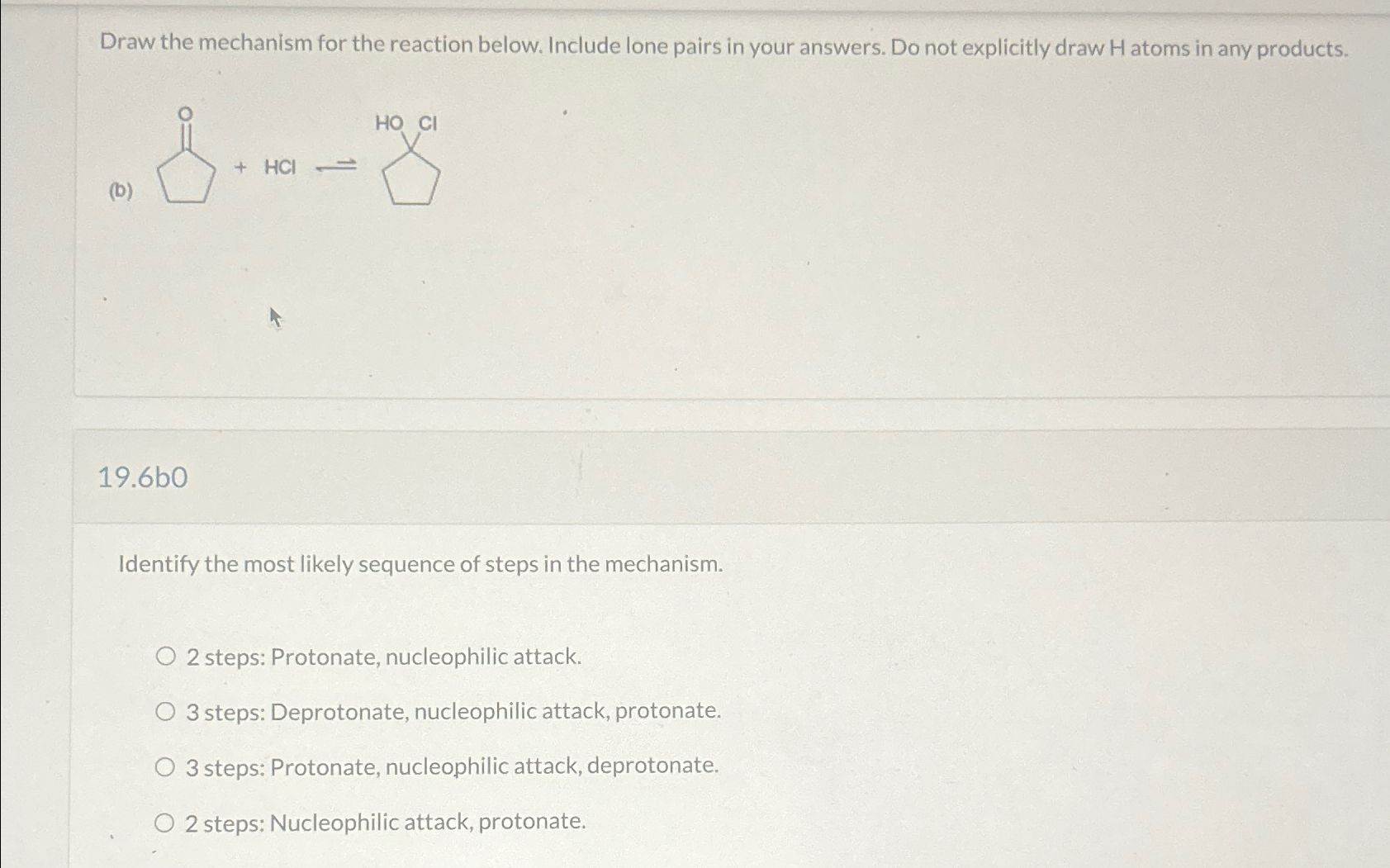 Solved Draw The Mechanism For The Reaction Below Include Chegg