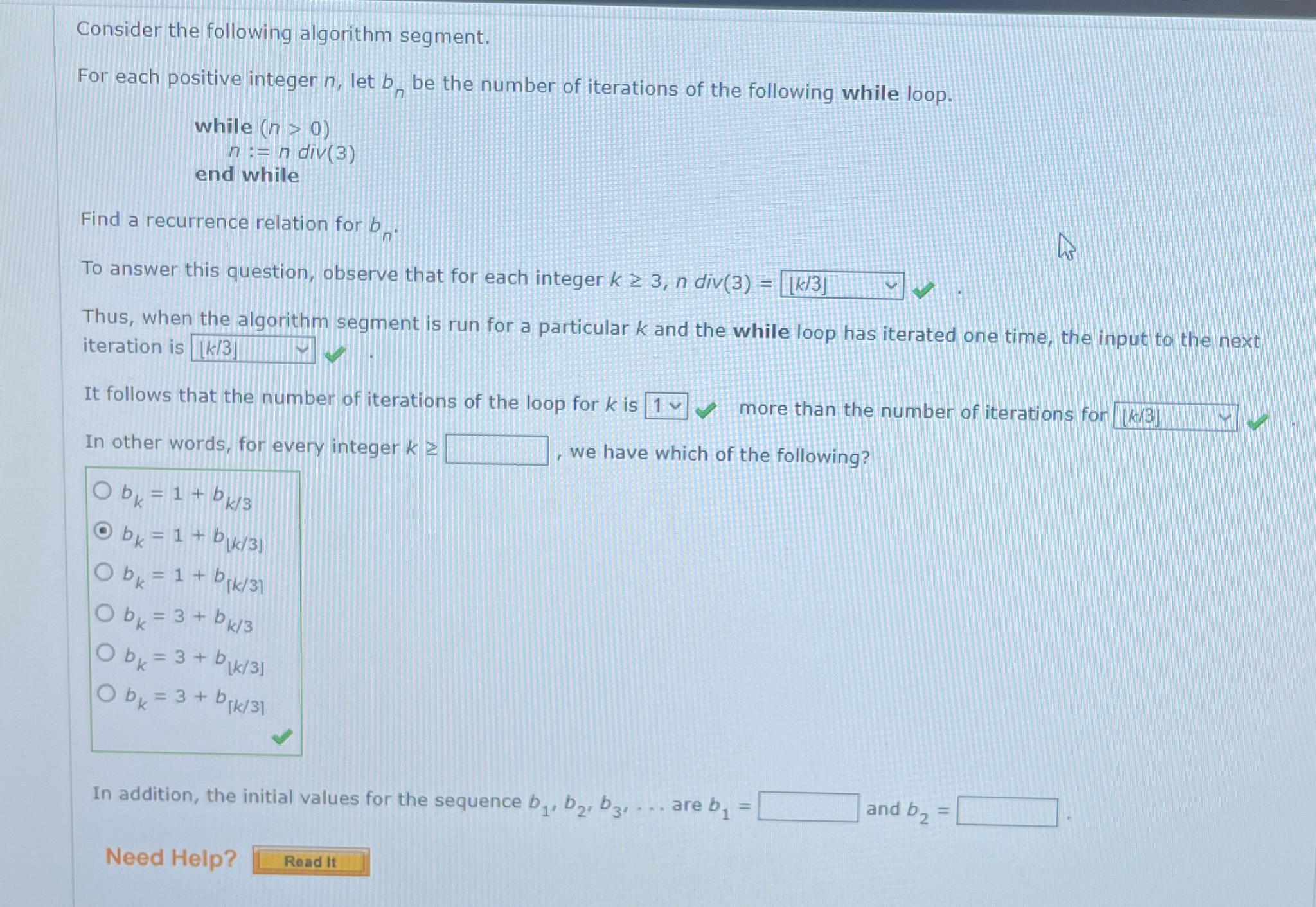 Solved Consider The Following Algorithm Segment For Each Chegg