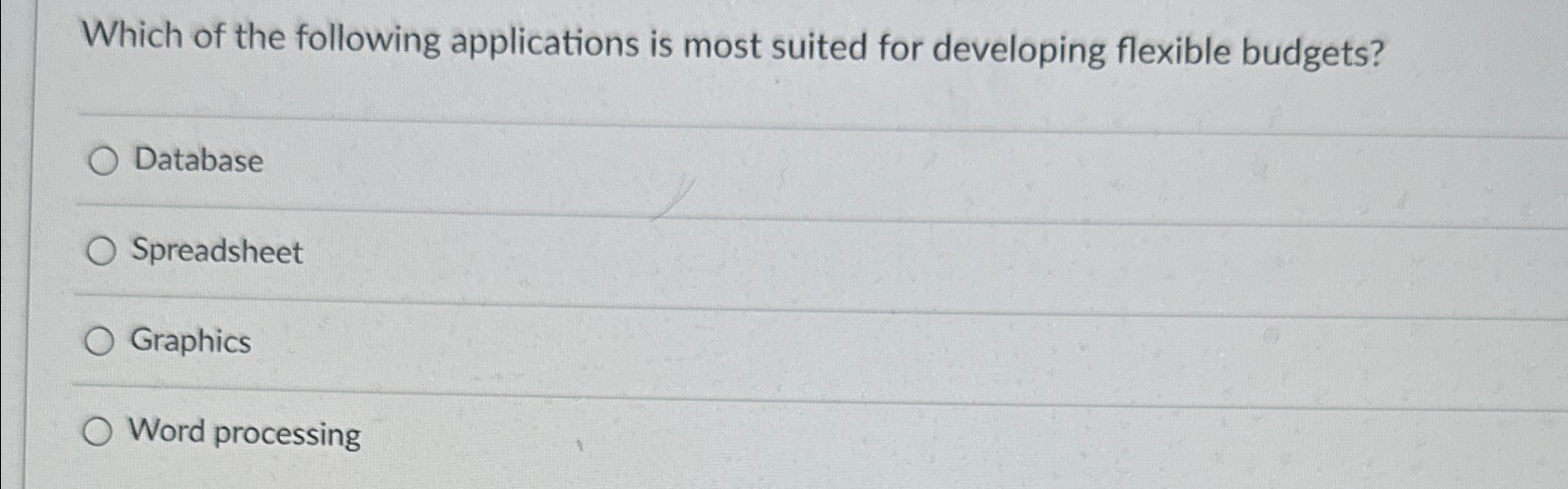 Solved Which Of The Following Applications Is Most Suited Chegg