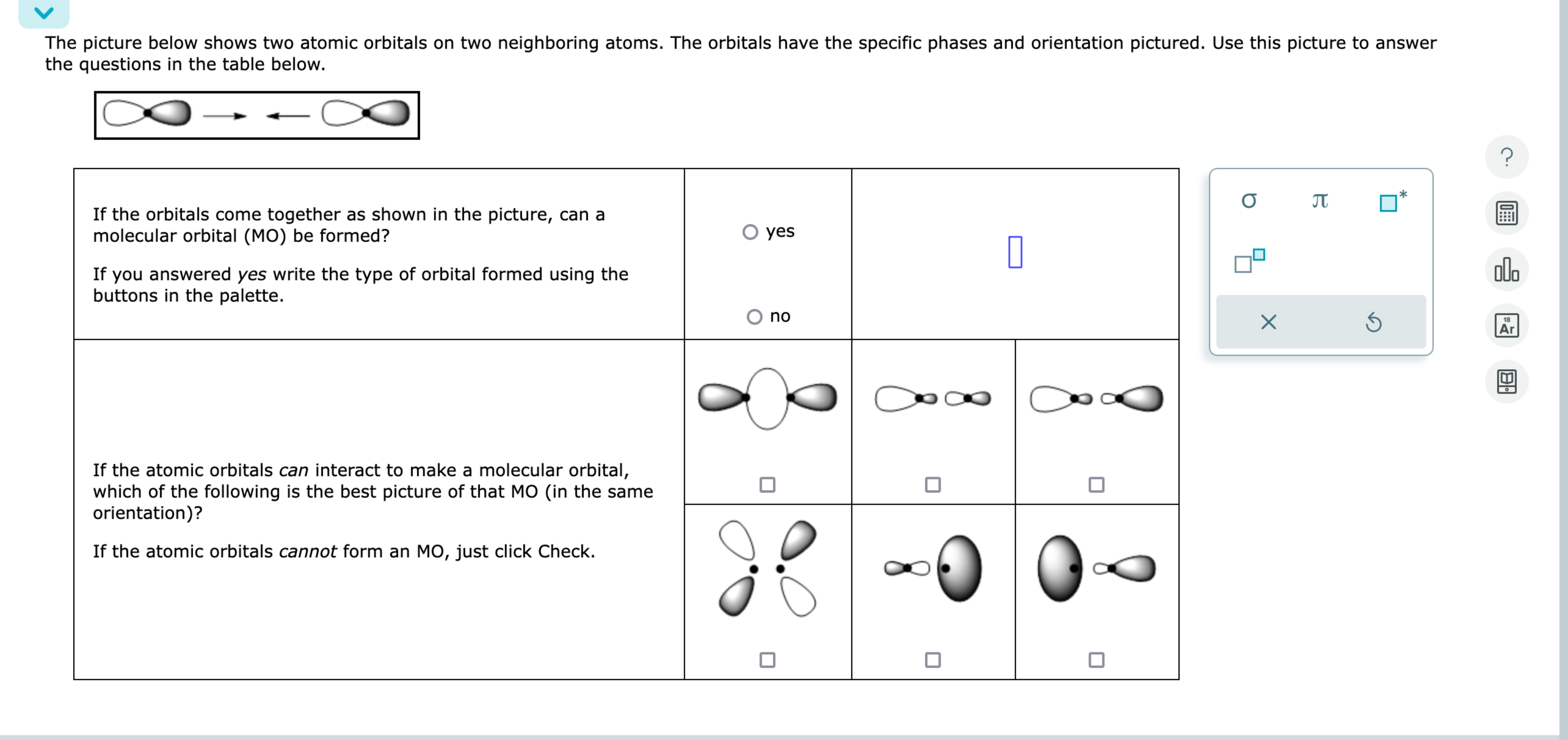 The Picture Below Shows Two Atomic Orbitals On Two Chegg