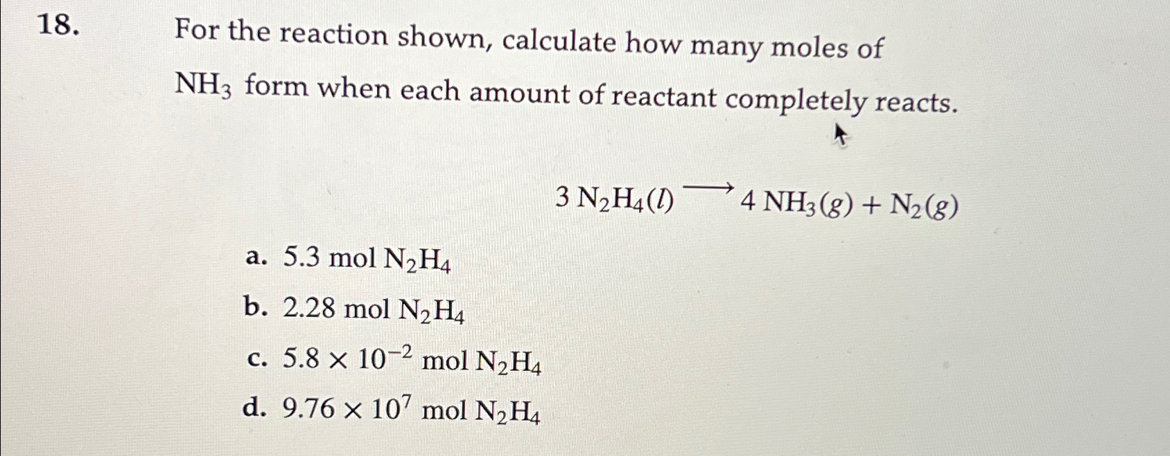 Solved For The Reaction Shown Calculate How Many Moles Of Chegg