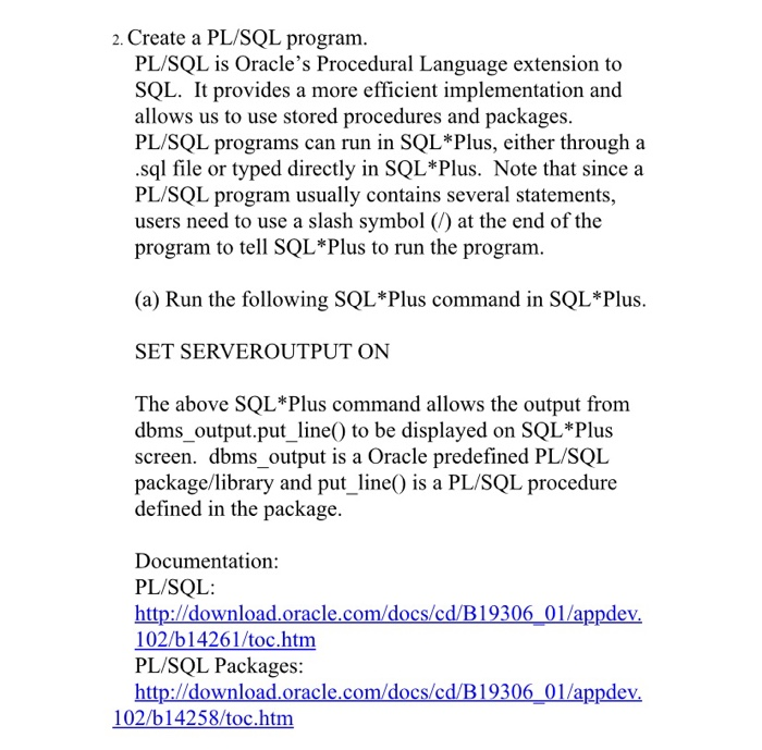 Solution Oracle Lab Exercises With Answers Pl Sql Program