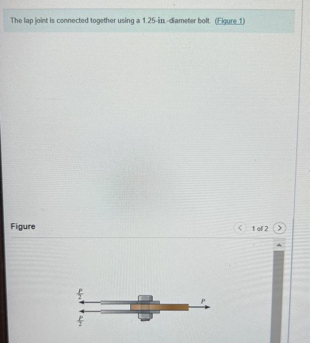 Solved The Lap Joint Is Connected Together Using A Chegg