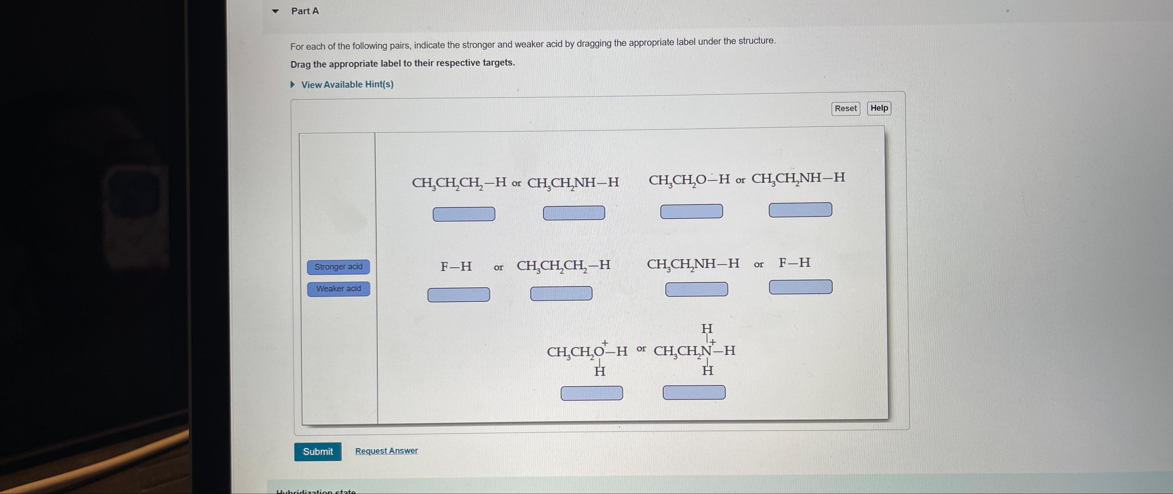 Solved Part Afor Each Of The Following Pairs Indicate The Chegg