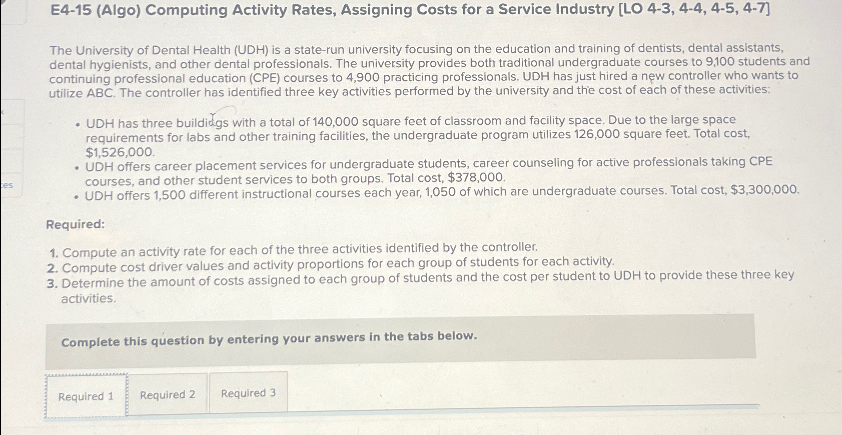 Solved E4 15 Algo Computing Activity Rates Assigning Chegg