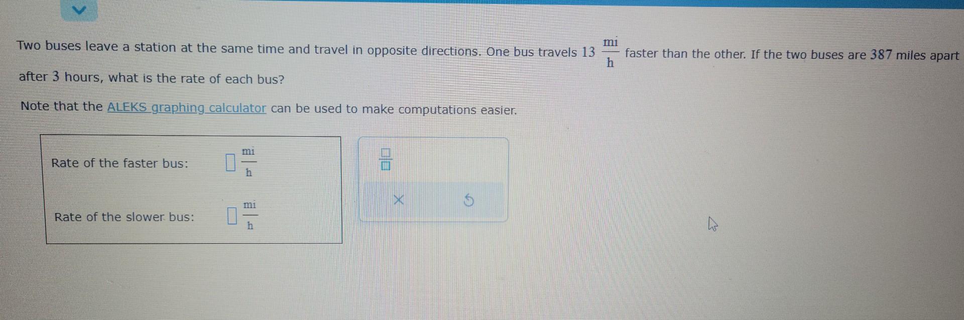 Solved Two Buses Leave A Station At The Same Time And Travel Chegg