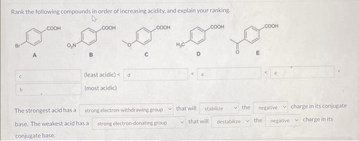 Solved Rank The Following Compounds In Order Of Increasing Chegg