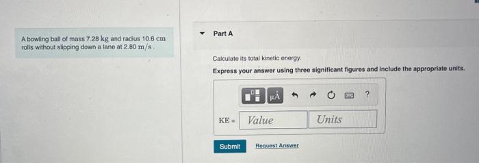 Solved A Bowling Ball Of Mass Kg And Radius Cm Chegg