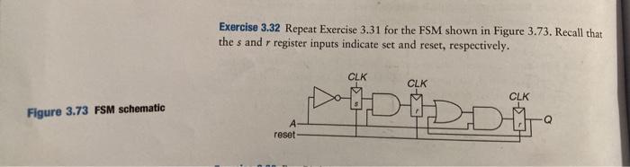 Solved Exercise 3 32 Repeat Exercise 3 31 For The FSM Shown Chegg