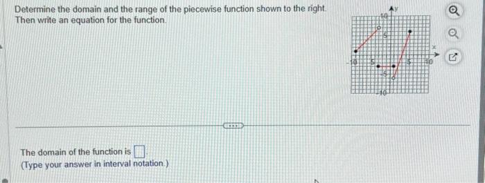 Solved Determine The Domain And The Range Of The Piecewise Chegg