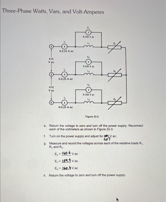 Three Phase Watts Vars And Volt Amperes Figure Chegg