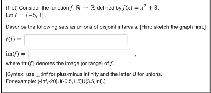 Solved Pt Consider The Function F R R Defined By F X Chegg