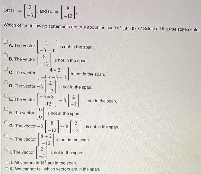 Solved Let U Ar And U Which Of The Following Chegg