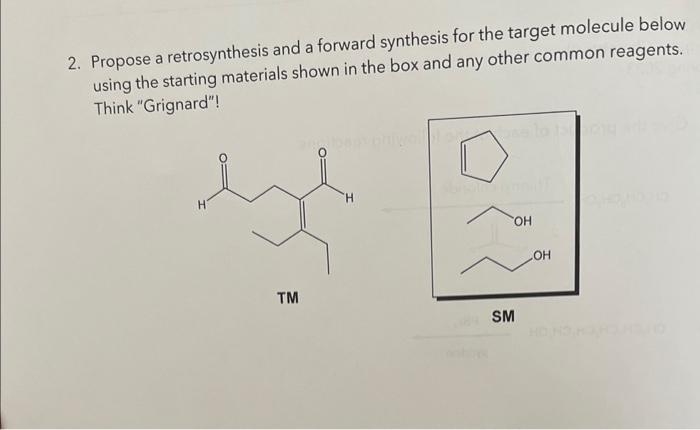 Solved Propose A Retrosynthesis And A Forward Synthesis Chegg