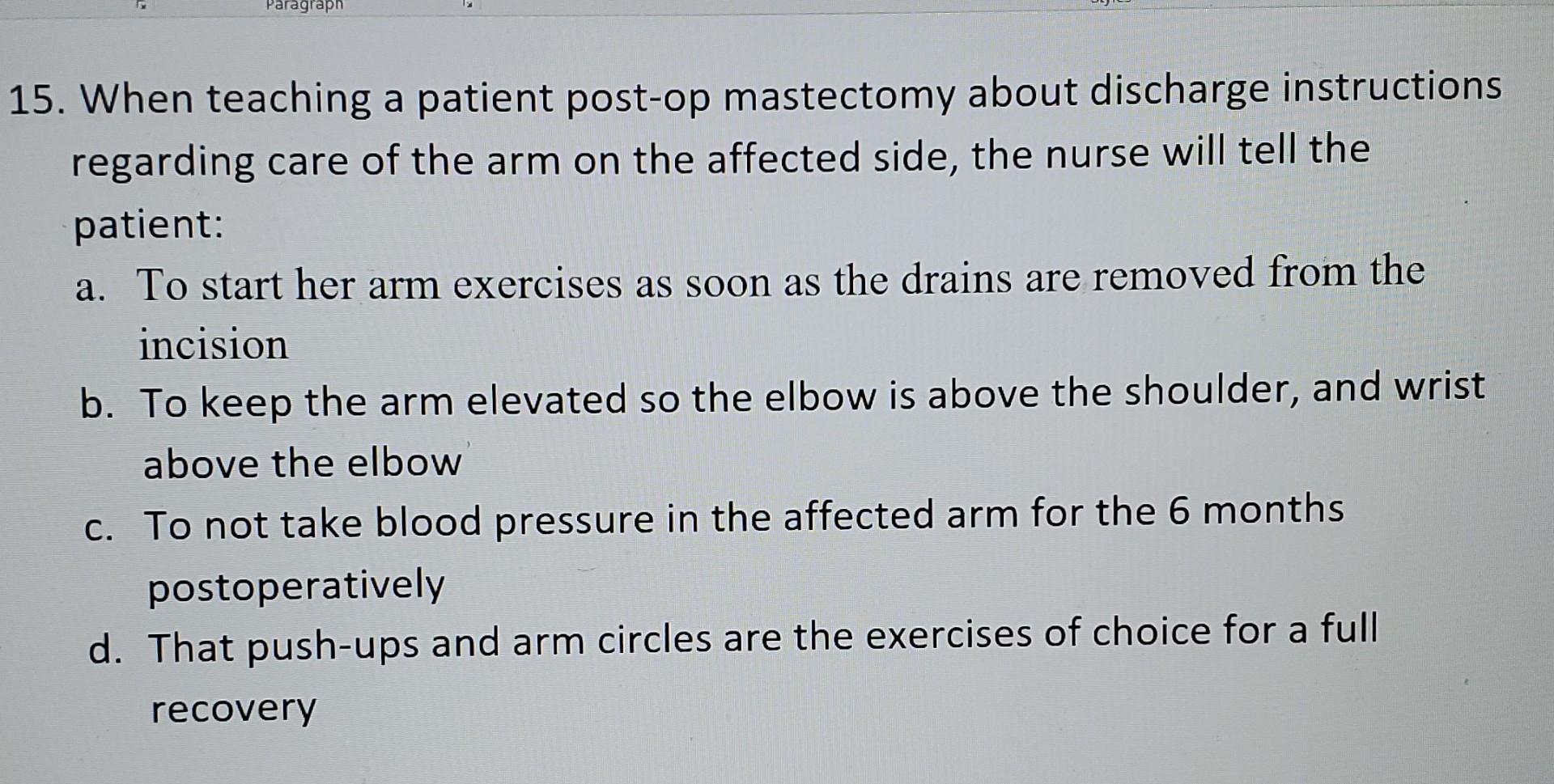 Solved 5 A Nurse Is Caring For A Patient Who Has Cervical Chegg