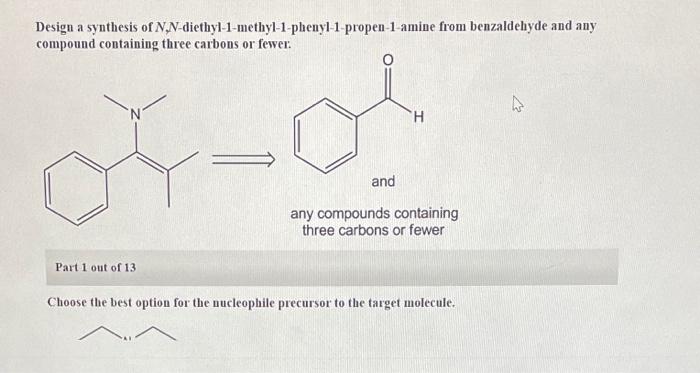 Solved Design A Synthesis Of Chegg