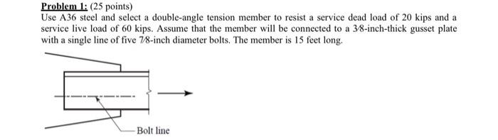 Solved Problem 1 25 Points Use A36 Steel And Select A Chegg