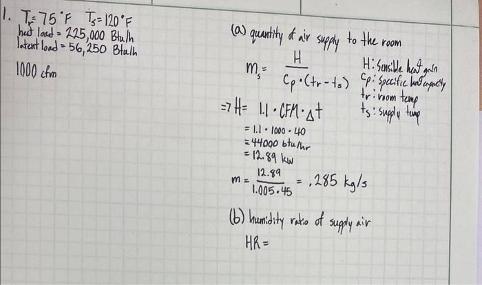 Solved Please Show Me How To Use The Psychrometric Chart To Chegg