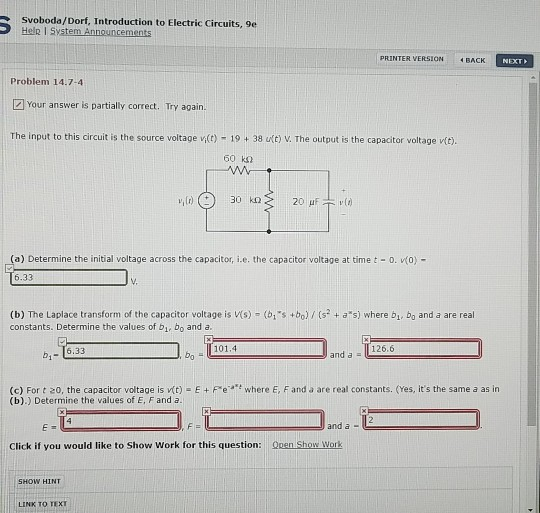 Solved Svoboda Dorf Introduction To Electric Circuits E Chegg