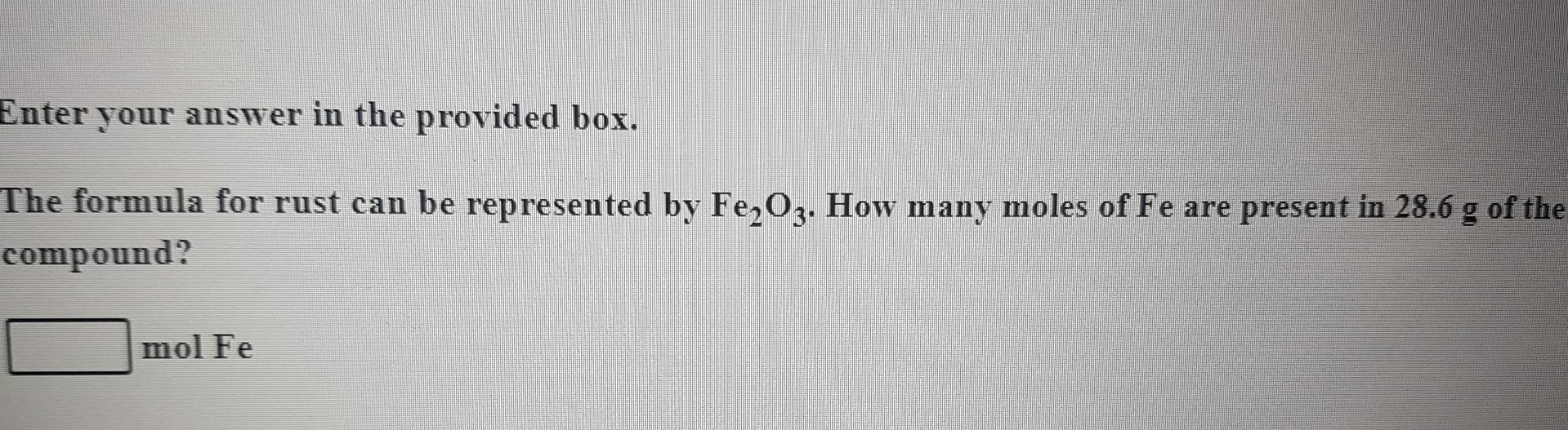 Solved Enter Your Answer In The Provided Box The Formula Chegg