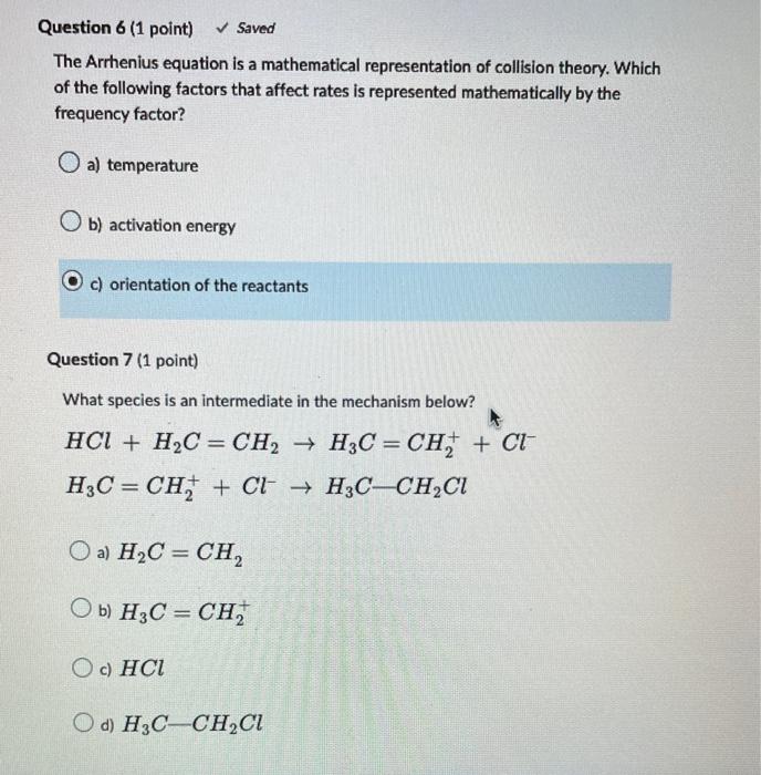 Solved Consider The Following Hypothetical Reaction A Be Chegg