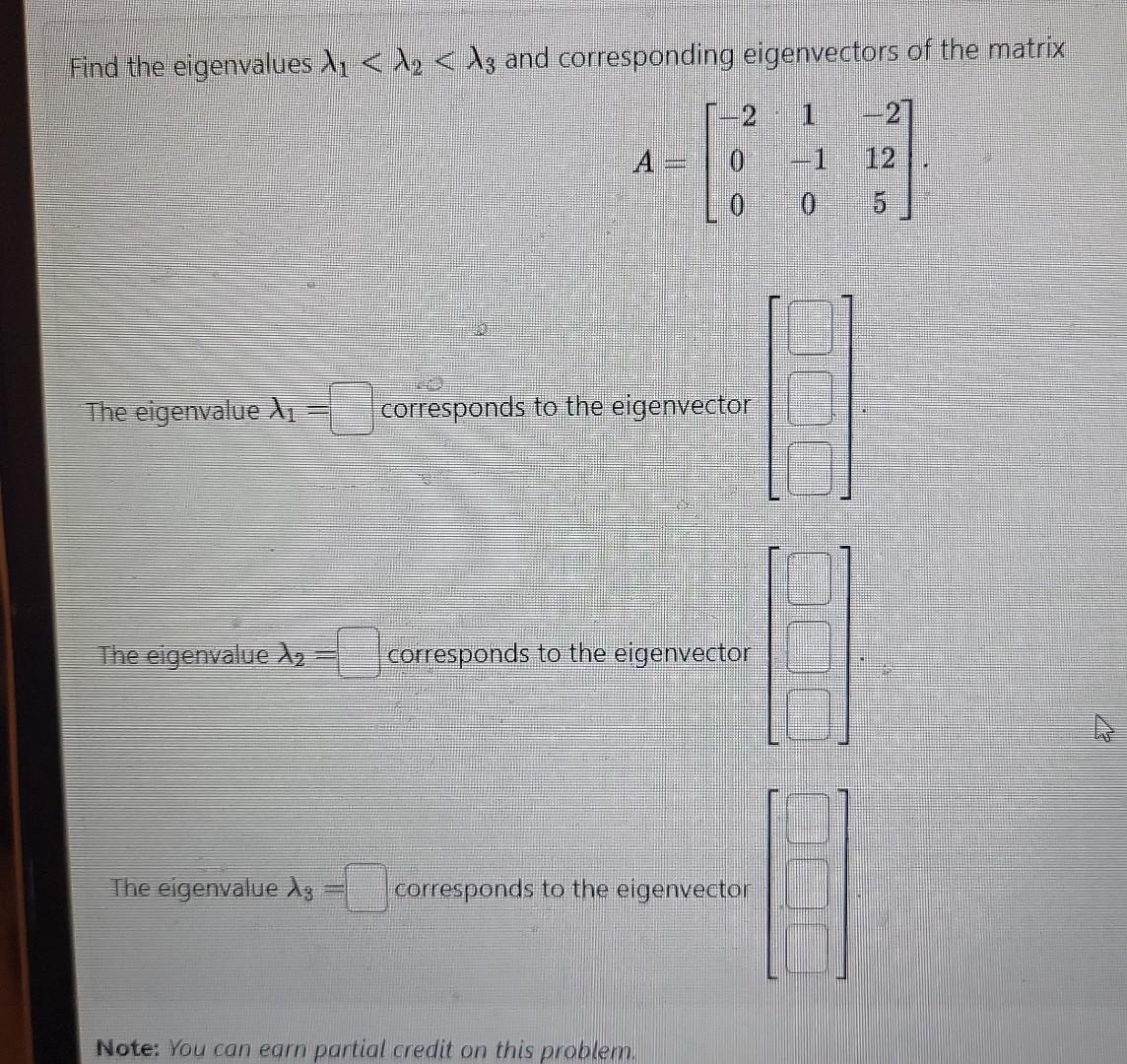 Solved Find The Eigenvalues 1