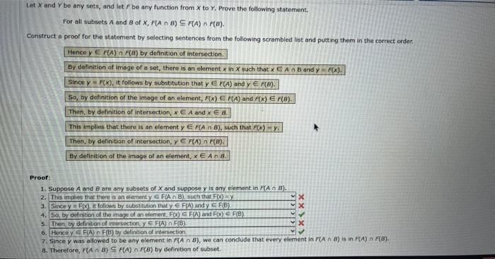 Solved Let X And Y Be Any Sets And Let F Be Any Function Chegg