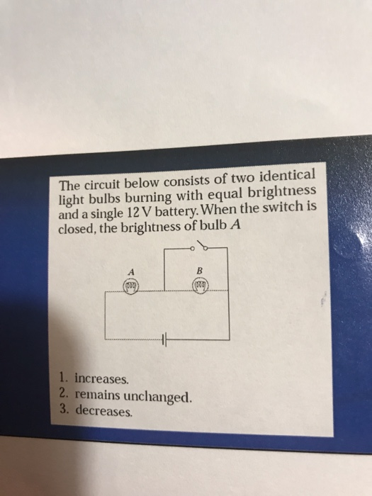 Solved The Circuit Below Consists Of Two Identical Light Chegg