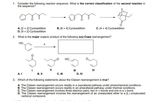 Solved 1 Consider The Following Reaction Sequence What Is Chegg