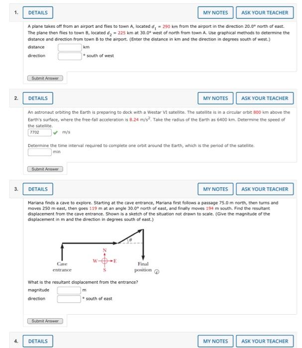 Solved A Plane Takes Off From An Airport And Flies To Town Chegg