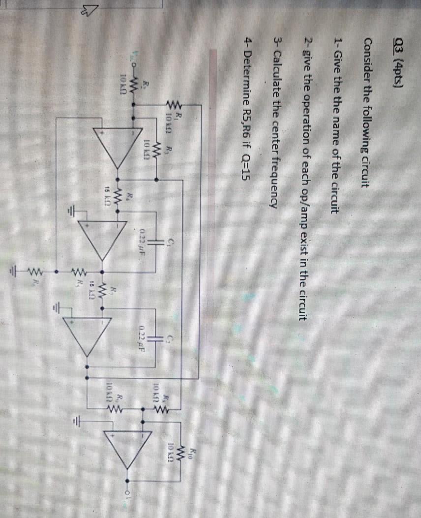 Solved Q3 4pts Consider The Following Circuit 1 Give The Chegg