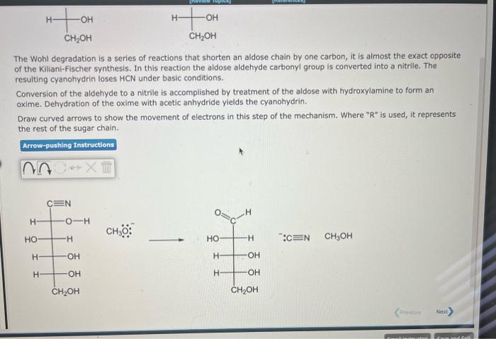 Solved A Fischer Projection Of A Monosaccharide Is Shown Chegg