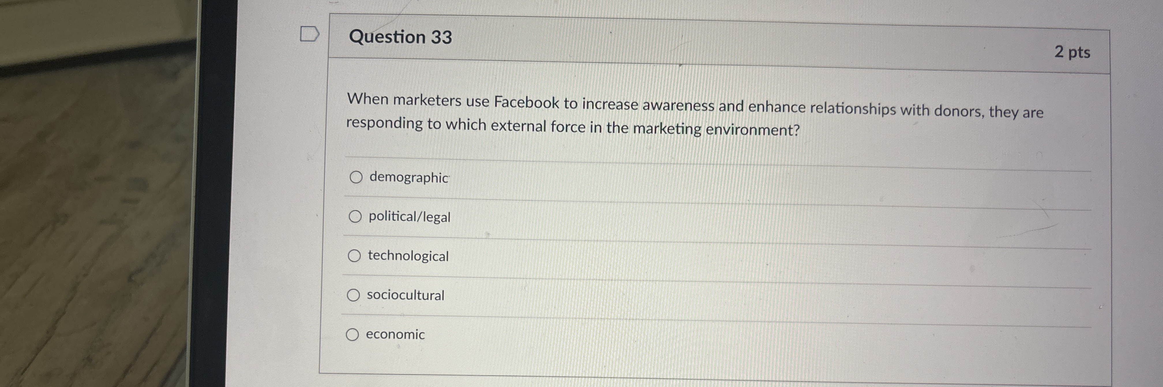 Solved Question Ptswhen Marketers Use Facebook To Chegg