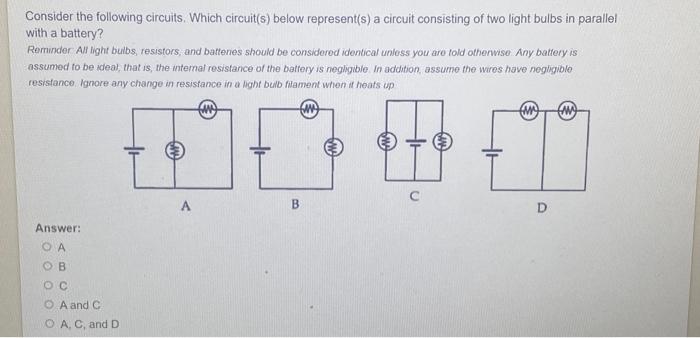 Solved Consider The Following Circuits Which Circuit S Chegg