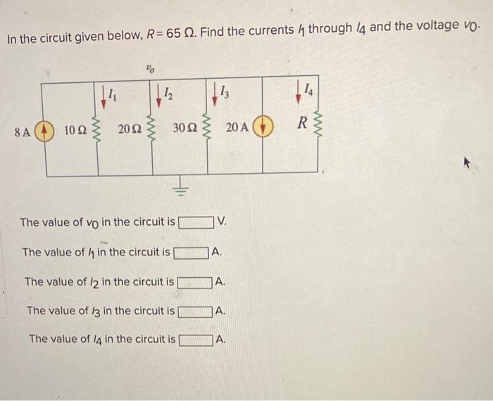 Solved In The Circuit Given Below R 65 Omega Fi