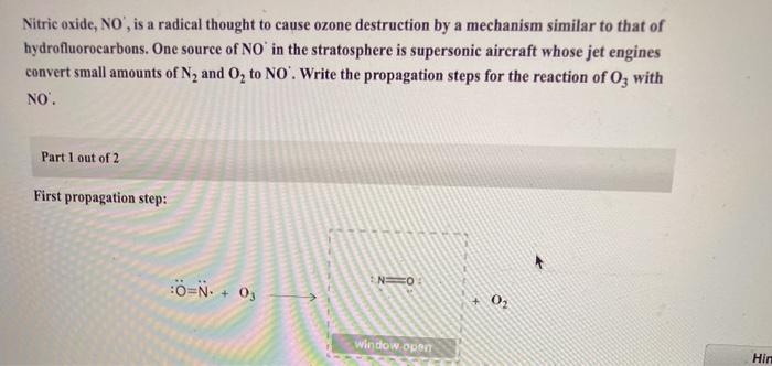 Solved Nitric Oxide No Is A Radical Thought To Cause Chegg