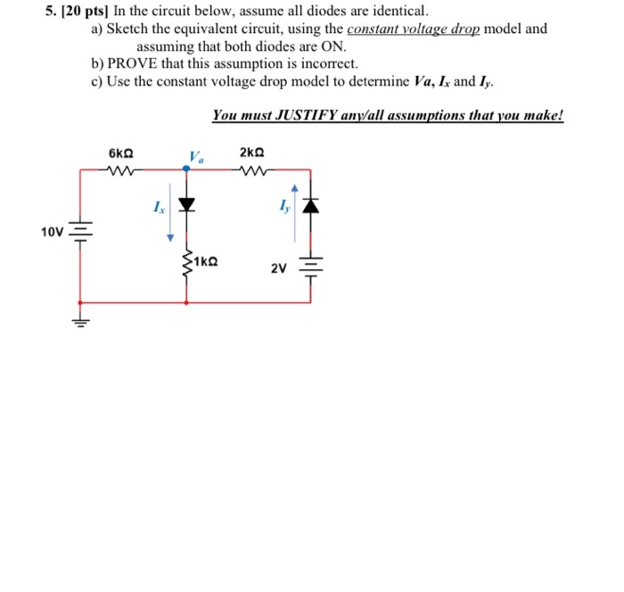 Solved Pts In The Circuit Below Assume All Diodes Chegg