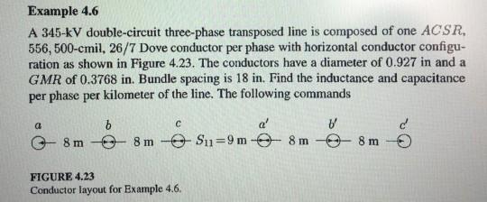 Solved Example 4 6 A 345 KV Double Circuit Three Phase Chegg